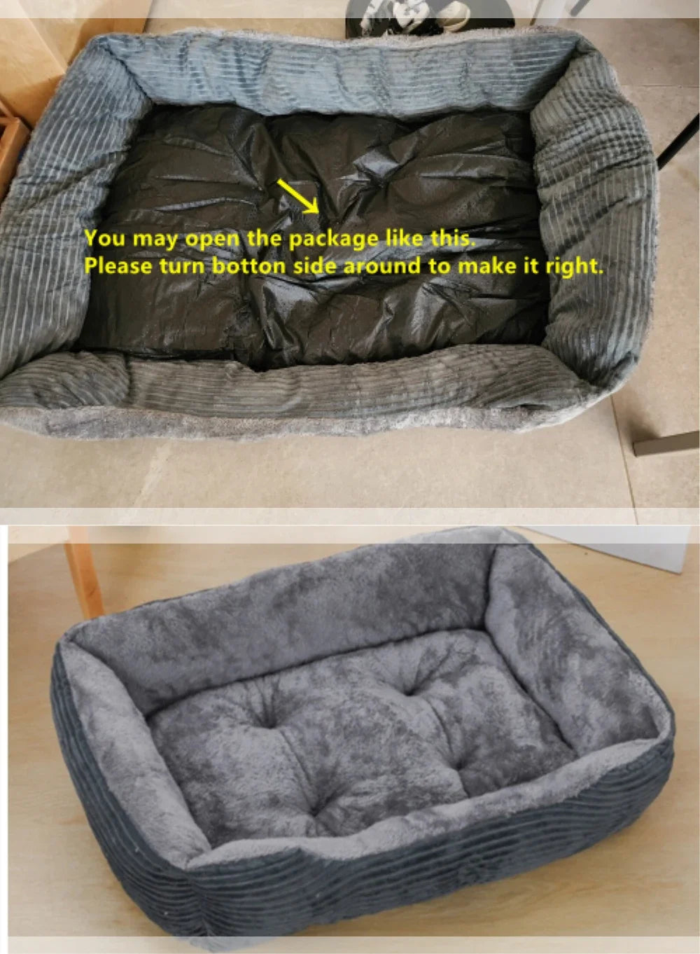 Bed for Dogs And Cats Square Plushi 